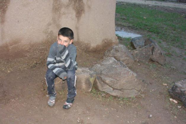 Den neunjährigen Abdullah traf das Team an der Grenze zu Syrien.