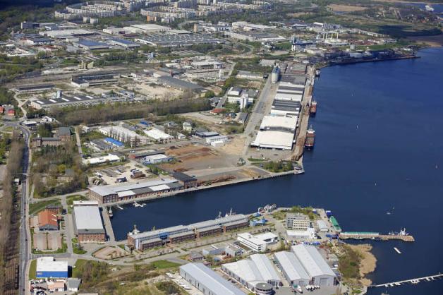 Der Hafen von oben: Bis 2030 soll der Umschlag in Bramow jährlich um 3,6 Prozent steigen. 