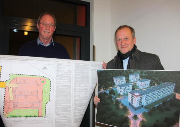 Die alte Poliklinik am Warnowpark wollen Gunnar Przybill und Volker Fritz von der WG Union abreißen und dafür einen Komplex mit bis zu 180 Wohnungen schaffen.  