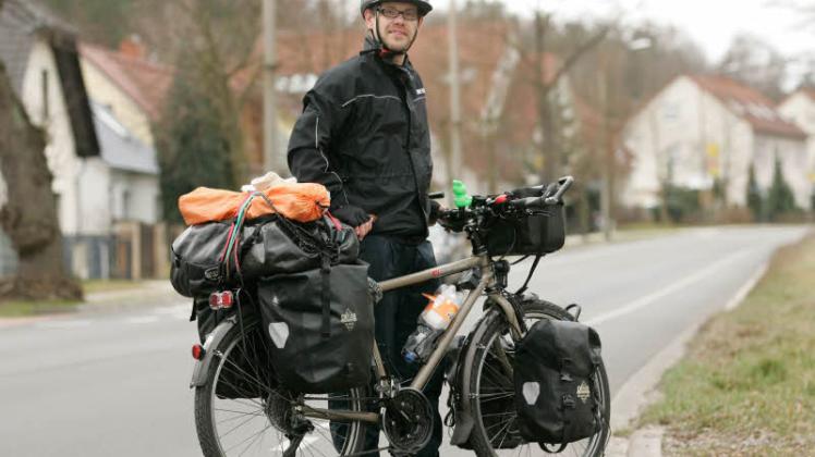 Voll ausgestattet: 23 000 Kilometer will Kjell Siebke auf dem Rad zurücklegen.  