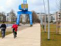 Positives Beispiel: Die Hafenpromenade am Ziegelinnensee macht für Fußgänger, Radfahrer und Anwohner das Wasser erlebbar.