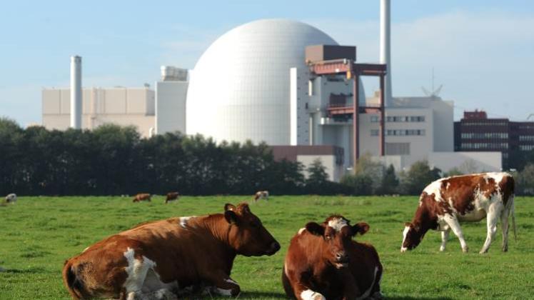 Blauer Himmel und dann noch viel Wind? Immer häufiger muss das Kernkraftwerk Brokdorf seine Leistung drosseln, weil erneuerbare Energien im Netz Vorrang haben. 