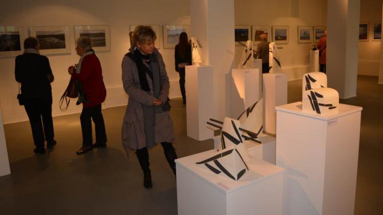 Der Rostockerin Sabine Schröder (3. v. l.) gefiel vor allem die Vielfalt der Ausstellung. Fotos: Evelyn Bubber-Menzel (4) 