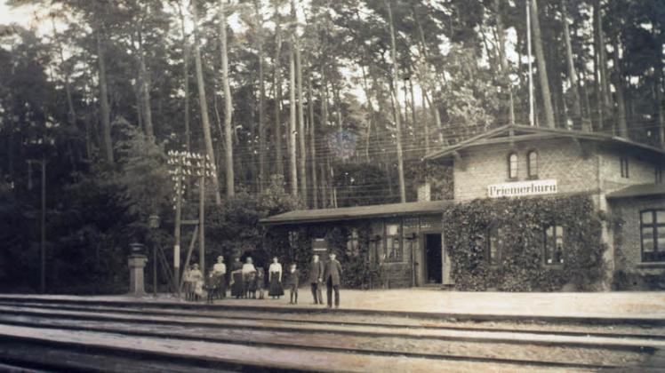 Der alte Bahnhof Priemerburg wurde bei dem Bombenangriff vor 70 Jahren komplett zerstört.  Repro: Ulrich Schirow 