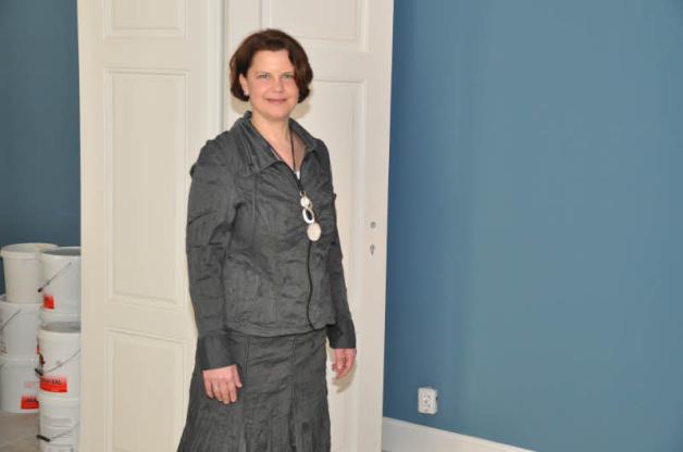 Im Blauen Salon: Hoteldirektorin Katharina Dummann. 