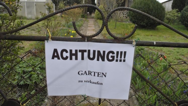 „Garten zu verkaufen“, heißt es in der Anlage „Am Bollenkamp“.