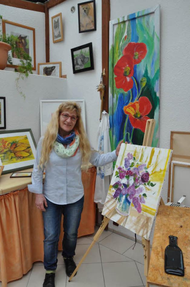 Brigitte Nette in ihrem Atelier.