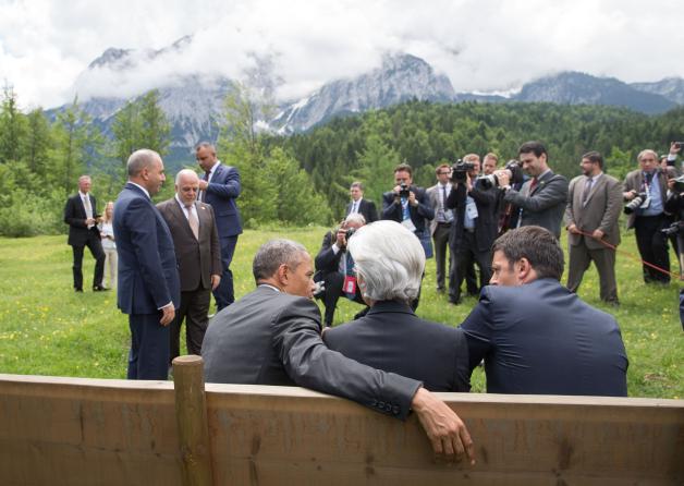 G7-Gipfel 2015 -  Obama und Merkel