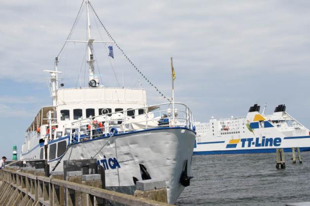 Die MS „Baltica“ sticht zur Ostsee-Mini-Kreuzfahrt in See.