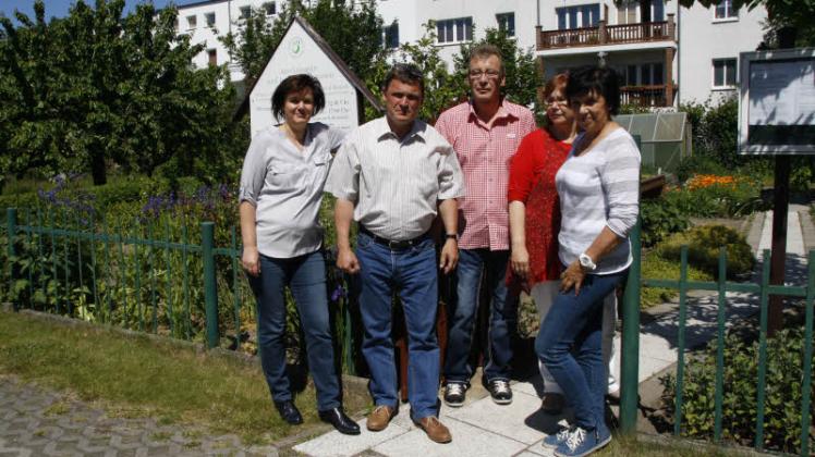 Sie sind die Stimme der Kleingärtner: Esta Kunde (v. l.), Christian Seifert, Eckhard Hamann, Annette Roeßler und Regina Rau vom Verband der Gartenfreunde. 