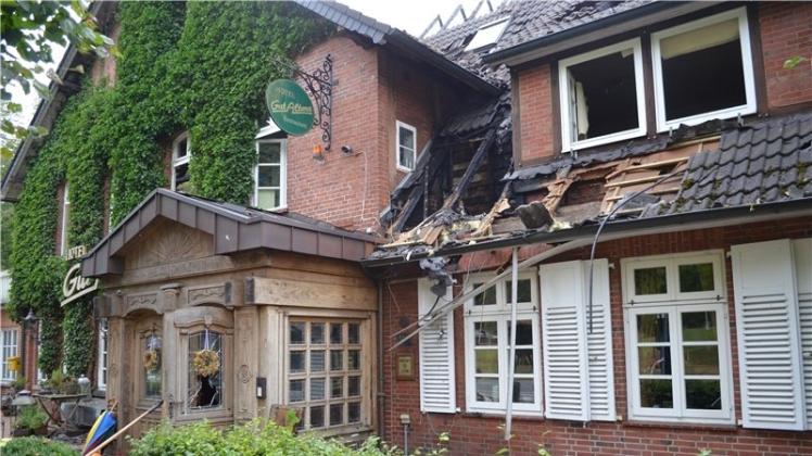 Wurde bei einem Brand zerstört: das Hotel Gut Altona naher der Kreisstadt Wildeshausen. Wurde bei einem Brand zerstört: das Hotel Gut Altona naher der Kreisstadt Wildeshausen.