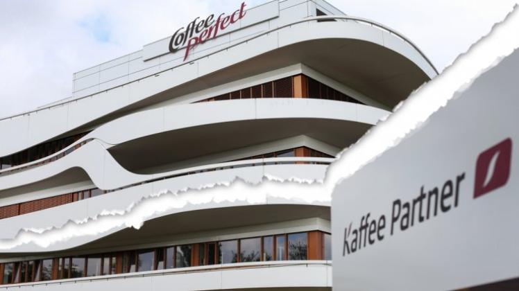 Unten Kaffee Partner, oben Coffee Perfect: Durch die Zentrale am Osnabrücker Hafen verläuft ein Riss. 