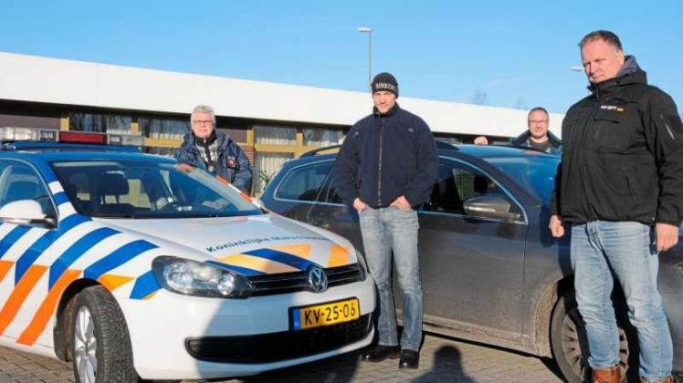 Gemeinsam auf Streife zwischen Deutschland und den Niederlanden sind (von links) Jürgen Köller, Henning Galitschkin, Martin Lampen und Bert Klappe vom GPT Bunde. 