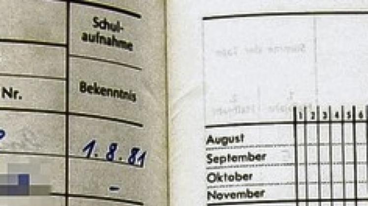 Eintrag im Klassenbuch der Fehndorfer Grundschule: Said verlässt sie zum 30. Juni 1984 wegen Wohnortwechsels nach Marokko. 