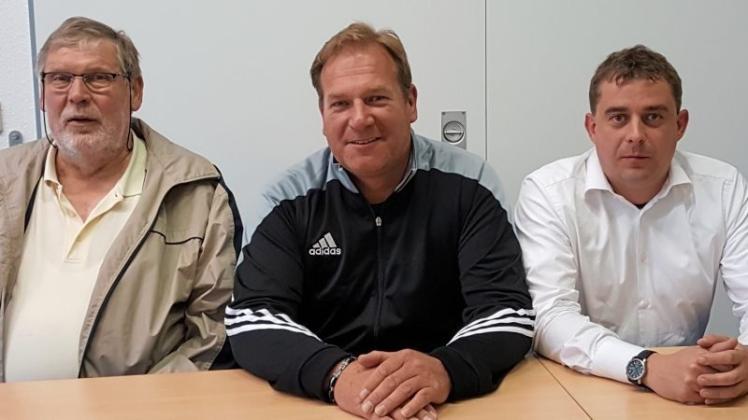 Sie wurden für ihre Vorstandsarbeit gelobt: Uwe Laurus, Andreas Dietrich und Benjamin Damm (links). 
