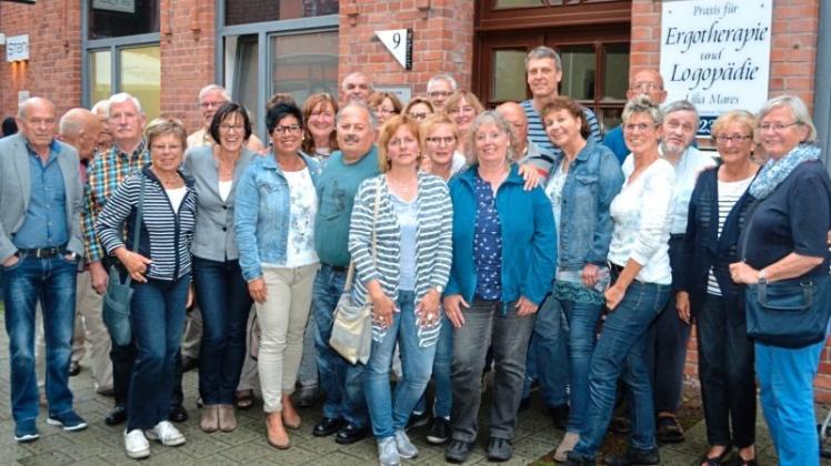 Jährliches Wiedersehen im alten Verwaltungstrakt: Ehemalige Beschäftigte des Delmenhorster Jute-Werks haben sich jetzt wieder im Restaurant „Steinhaus“ getroffen. 