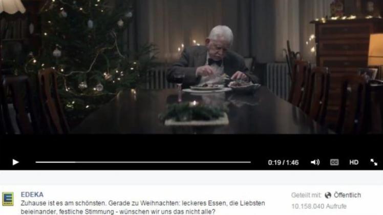 Einsamer Großvater an Weihnachten: Wichtige Botschaft oder zynische Erkenntnis? Screenshot: NOZ/Facebook