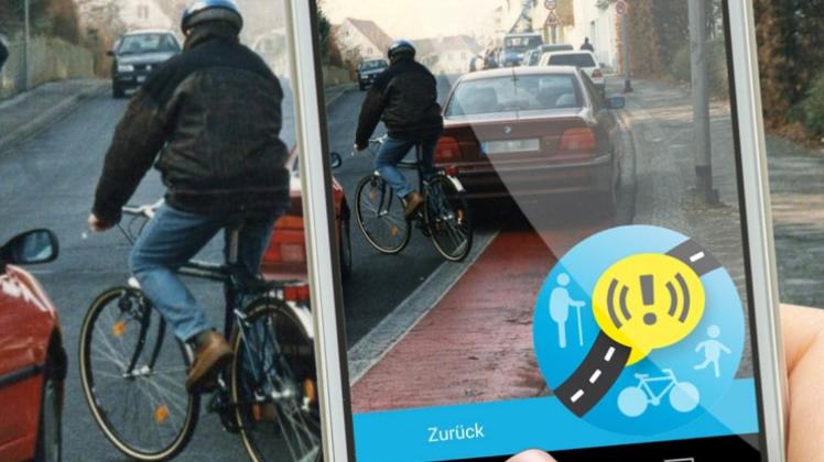Unter dem Motto „Freie Wege für clevere Städte“ können Falschparker mit der App „Wegeheld“ entlarvt und dem Ordnungsamt gemeldet werden. 