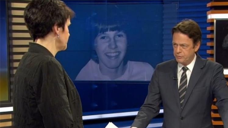 In der Sendung „Aktenzeichen XY“ wurde der Fall der Vermissten aus Osterholz neu aufgerollt. Screenshot: NOZ