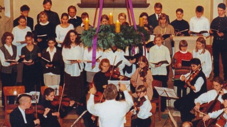 Weihnachtskonzert mit barocker Musik des Gymnasiums Ganderkesee am dritten Advent 1995. 