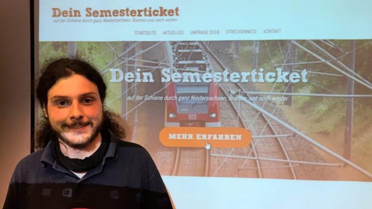 Pascal Raynaud, ehemaliger Asta-Verkehrsreferent der Universität Osnabrück, setzt sich für ein landesweit gültiges Semesterticket ein. Die Kampagne „Dein Semesterticket“ soll dem Vorhaben Schub geben. 