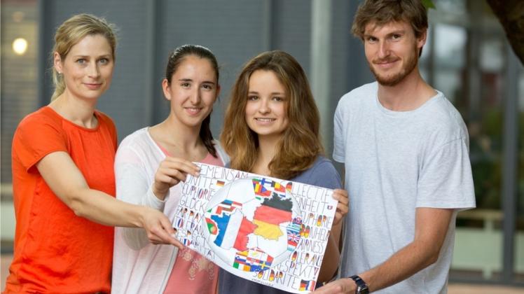 Vorfreude auf Frankreich: Vera Springmeyer, Jannika Groß, Annalena Schwettlick und Jan-Philip Schnieder (von links) starten am Dienstag zur Nationalmannschaft. Vorfreude auf Frankreich: Vera Springmeyer, Jannika Groß, Annalena Schwettlick und Jan-Philip Schnieder (von links) starten am Dienstag zur Nationalmannschaft.