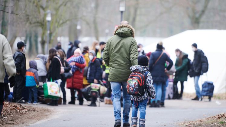 Ukraine-Konflikt - Flüchtlinge kommen an