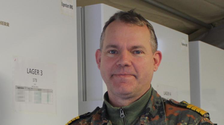 Flottenapotheker Martin Pape erklärt im Interview, was der Ukraine-Krieg für die Artland-Kaserne in Quakenbrück bedeutet.
