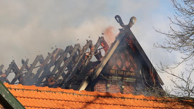 Am Sonntag brannte die Gaststätte Varus-Deele in Bramsche-Engter.