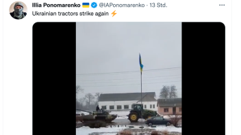 Trecker, die Panzer abschleppen: Bilder wie diese sollen die Schwäche der russischen Armee illustrieren und werden in sozialen Netzen gerne geteilt. Sie könnten zu einer Schieflage der Wahrnehmung führen. 