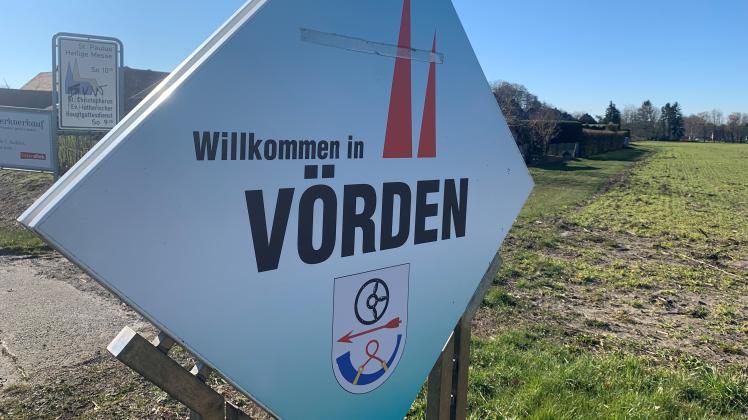 Auch dieses Schild heißt die Neubürger in Neuenkirchen-Vörden willkommen.