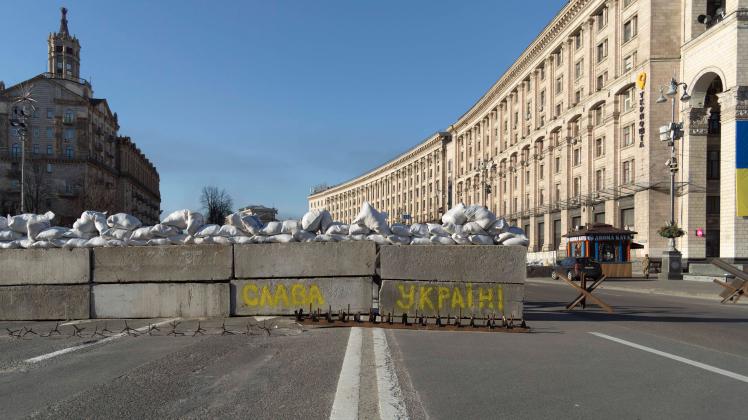 Barrikaden am Maidan in Kiew: Die ukrainische Hauptstadt befindet sich im „Belagerungszustand“.