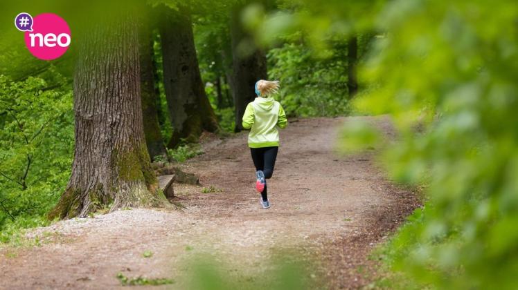 Wald: Die ideale Kulisse für den Sport, aber auch zum Abschalten und Durchatmen nach einem stressigen Tag. Etwa beim rückenschonenden Laufen auf federndem Boden (Symbolbild).