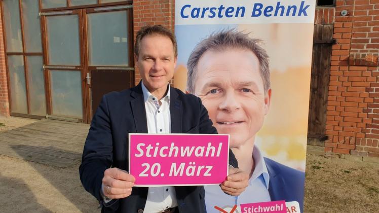 Amtsinhaber Carsten Behnk (54) will sichtbarer werden und hofft, die Mehrheit der Eutiner bei der Stichwahl überzeugen zu können.