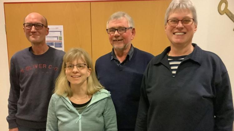 Der neue Vorstand: Hans-Wilhelm Andersen, Sandra Jensen, Richard Schade, Kirsten Jepsen (von links).