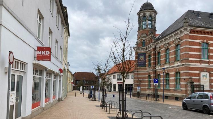 Das Zentrum von Parchim am Sonntag um 11.51 Uhr.