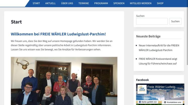 Die neue Website der Freien Wähler im Landkreis.