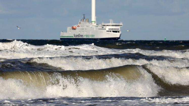 Wegen des angekündigten Unwetters fahren zunächst keine Fähren des Unternehmens Scandlines mehr zwischen Rostock und dem dänischen Gedser.