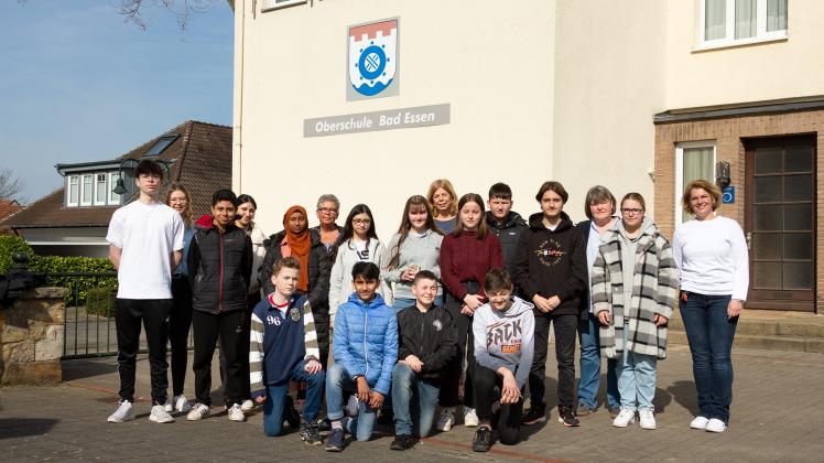 Friedensaktion gegen den Krieg an der Oberschule Bad Essen.