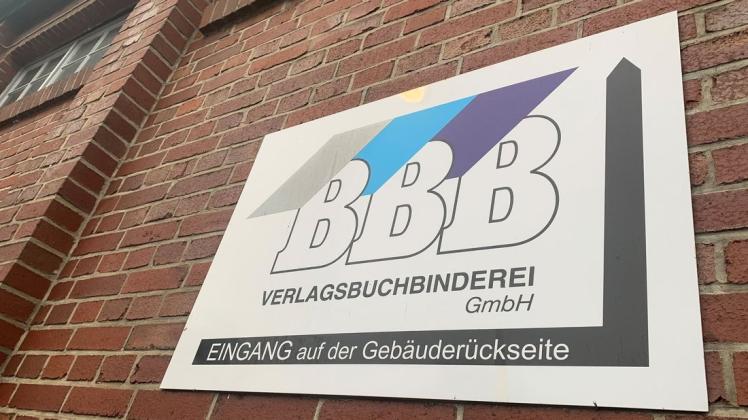 Die BBB Verlagsbuchbinderei GmbH wird in einem Vierteljahr ihre Produktion einstellen.
