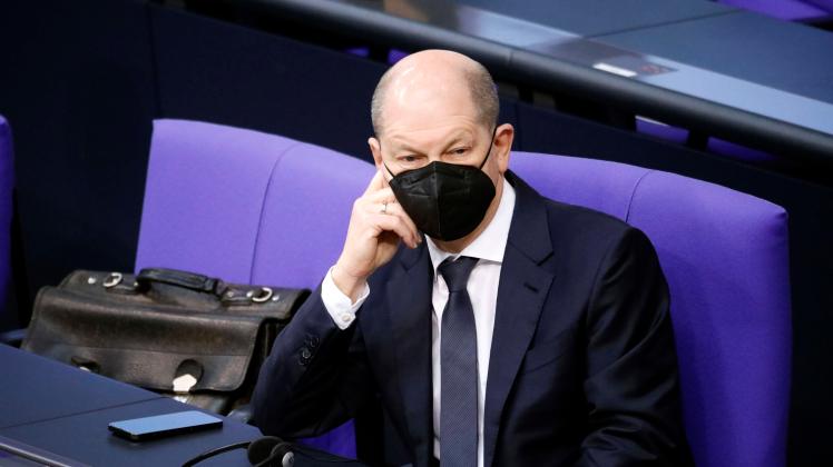 Die Länder kritisieren die aktuelle Corona-Politik des Bundes unter Führung von Kanzler Olaf Scholz scharf. Olaf Scholz in der 20. Sitzung des Deutschen Bundestages im Reichstagsgebäude. Berlin, 17.03.2022 *** Olaf Scholz in th