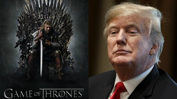 Ist US-Präsident Donald Trump Fan der Serie "Game of Thrones" – oder hat er sie gar nicht gesehen? Fotos: dpa/HBO Enterprises/Evan Vucci