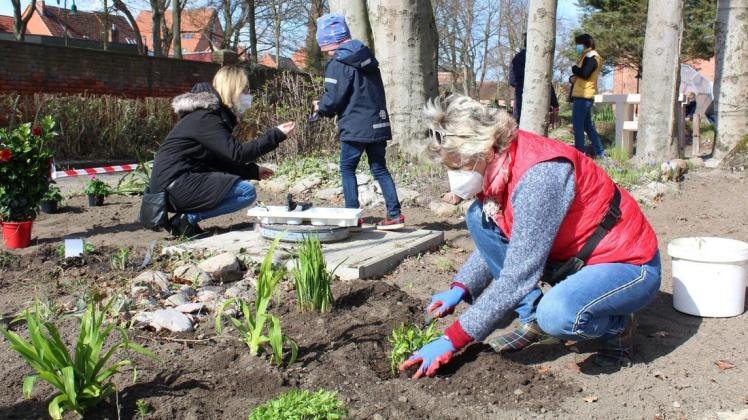 Bereits im vergangenen Jahr gab es einen Aktionstag und es wurden im Garten der künftigen evangelischen Grundschule in Pritzwalk gewerkelt.