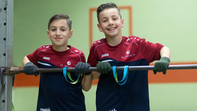Zusammen im Regiokader: die Turntalente Jad (links) und Karim Almoula vom SC Melle. Zusammen im Regiokader: die Turntalente Jad (links) und Karim Almoula vom SC Melle.