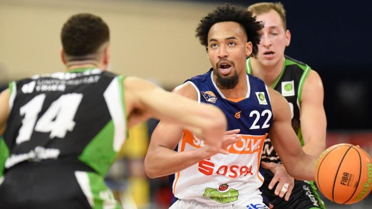 20 Punkte und zehn Rebounds gelangen Nijal Pearson bei der Pleite in Tübingen. Dennoch war der Rostocker mit seinem Spiel nicht zufrieden. 20 Punkte und zehn Rebounds gelangen Nijal Pearson bei der Pleite in Tübingen. Dennoch war der Rostocker mit seinem Spiel nicht zufrieden.