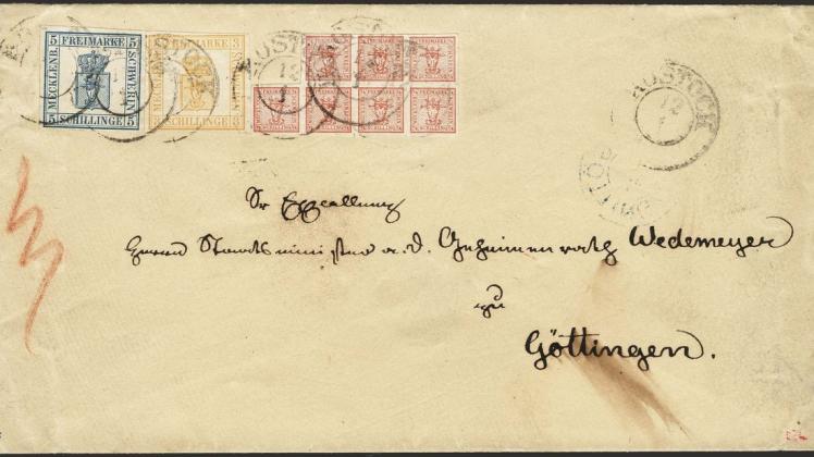 Die "Patriotische Briefmarkenfrankatur stammt aus dem Jahr 1856