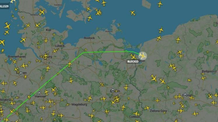 Eine Boing flog am Freitagmittag von Brüssel nach Warschau.