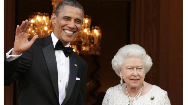 2011: Queen Elizabeth II. und US-Präsident Barack Obama. 2011: Queen Elizabeth II. und US-Präsident Barack Obama.