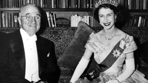 1951: Queen Elizabeth II. und US-Präsident Harry S. Truman. 