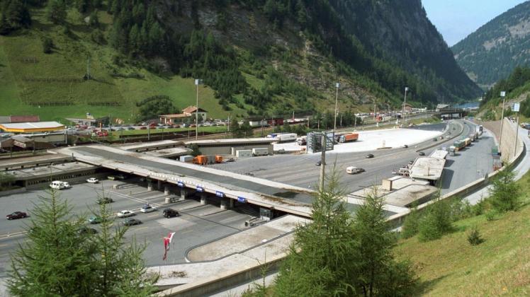 Grenzübergang am Brennerpass zwischen Tirol und der autonomen Provinz Bozen in Südtirol.